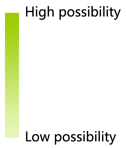 legend for future probability of b-grandis in 2060